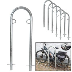 Polkupyöräteline 5 kpl kuumasinkitty teräs 1115 x 400 mm betonoitava 34849