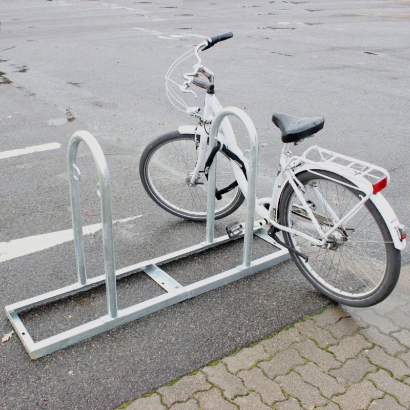 5 kpl polkupyörätelineitä Parker Typ U, 10 paikkaa, teräs, 900 x 840 mm, harmaa