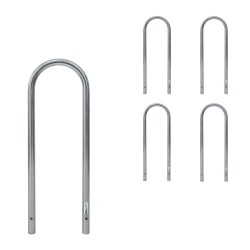 Polkupyöräteline 5 kpl ruostumaton teräs 1150 x 410 mm betonoitava 10 paikkaa