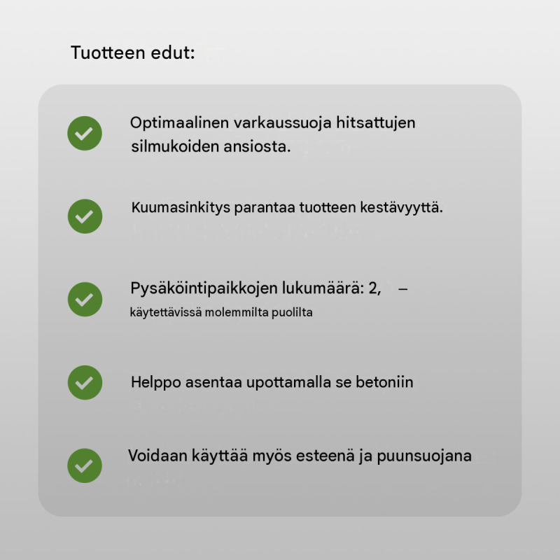 5 kpl pyöräteline, kuumasinkitty teräs, 1150 x 990 mm, betonoitava, 34857