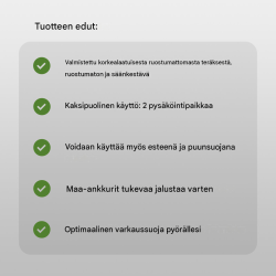 TRUTZHOLM pyöräteline 5 kpl, ruostumaton teräs, 1180 x 780 mm, Ø 60 mm, betoniasennus