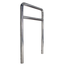 TRUTZHOLM pyöräteline 5 kpl, ruostumaton teräs, 1180 x 780 mm, Ø 60 mm, betoniasennus
