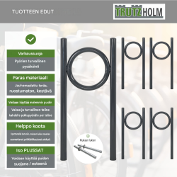 5 kpl TRUTZHOLM-polkupyöräteline, antrasiitti, teräs, 115 x 52 cm, 2 pyörää/teline