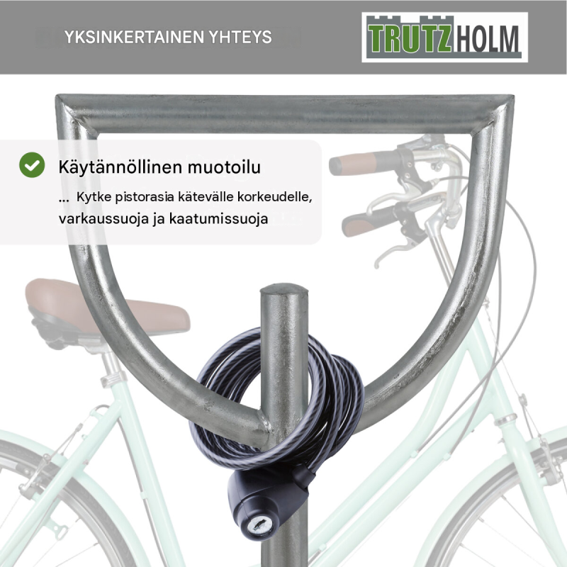 TRUTZHOLM-polkupyöräteline 5 kpl, 115 x 56 cm, kuumasinkitty teräs, 2 pyörälle