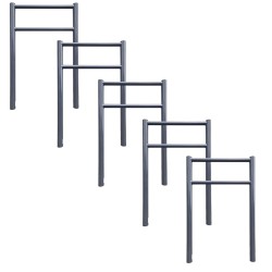Pyöräteline 5 kpl polvituki 1150 x 750 mm teräs Anthrazit RAL 7016