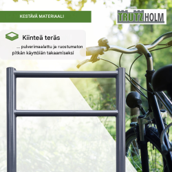 Pyöräteline 5 kpl, polvituki, 1150 x 750 mm, teräs, Anthrazit RAL 7016