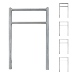 TRUTZHOLM pyöräteline 5 kpl polvituella kuumasinkitty teräs 1150 x 750 mm 10 maa ankkuria