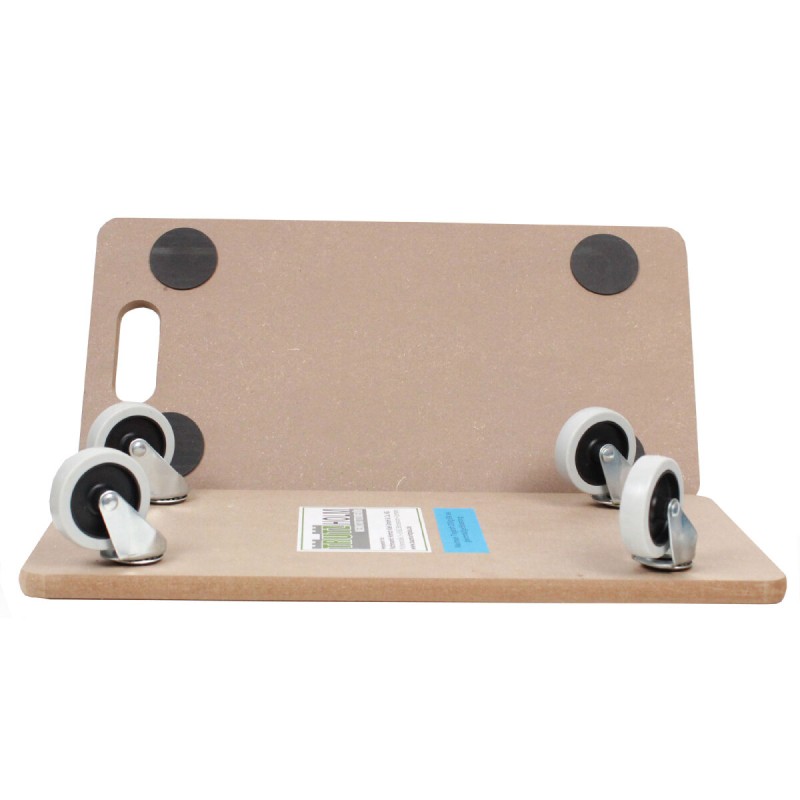Kuljetusalustat 6 kpl, MDF, 200 kg, 4 kääntöpyörää, kantokahva