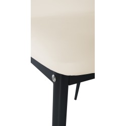 Tyylikäs neljän ruokatuolin setti sametti- tai keinonahkapäällysteellä