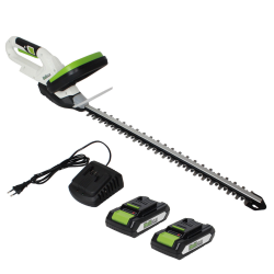 Akku pensasleikkuri 20 V 2 x 2 0 Ah 520 mm 65 mm pikalaturi