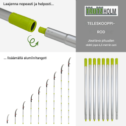 TRUTZHOLM teleskooppinen oksasaha 6,5 m, alumiini, teräs, käsisahatoiminto