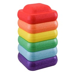 TRUTZHOLM tasapainokivet 6 kpl värikäs EPP pinottavat 25 x 25 x 12 cm