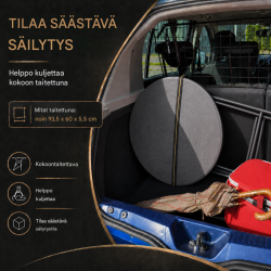 Taitettava bistropöytä TrutzHolm 60 cm, harmaa puukuosi, muovilevy, 72,5 cm