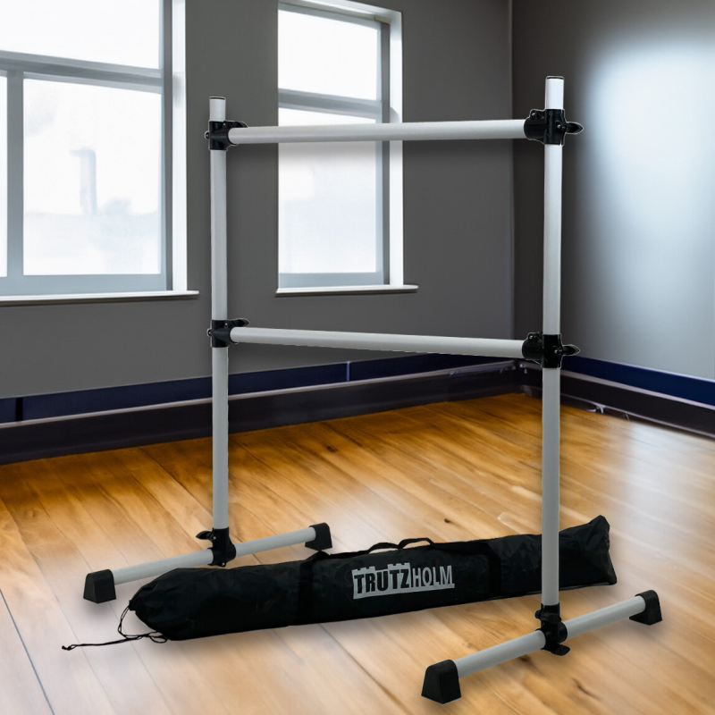 TrutzHolm® balettitanko, 2 tankoa, korkeussäädettävä 11–120 cm, teräs, 125 cm leveä