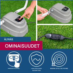 Bestway®-allaslämmitin 2800 W 58259, 40 °C, 1.520-17.035 l, 3.785 l/h