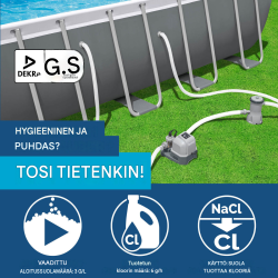 Bestway Hydrogenic™ 6 g/h suolavesijärjestelmä, altaille 26.498 l asti, 220–240 V, 80 W, 58678
