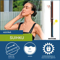 Bestway SolarFlow™ 20 L aurinkosuihku, 20 litran säiliö, ilman sähköä, uima-altaalle ja puutarhaan