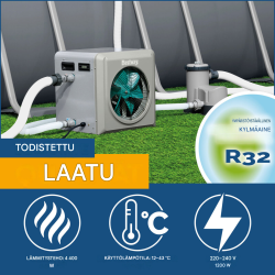 Bestway Air Energy 1200 W lämpöpumppu uima-altaalle 58748, 4 400 W, 30 000 l