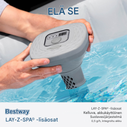 Bestway LAY-Z-SPA® Hydrogenic™ suolavesijärjestelmä, 0,5 g/h, enintään 1 400 l
