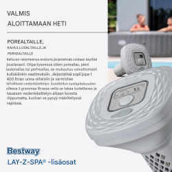 Bestway LAY-Z-SPA® Hydrogenic™ suolavesijärjestelmä, 0,5 g/h, enintään 1 400 l