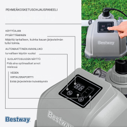 Bestway® Hydrogenic™ 2 g/h suolavesilaite altaille enintään 8.327 l