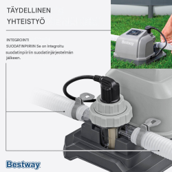 Bestway® Hydrogenic™ 2 g/h suolavesilaite altaille enintään 8.327 l