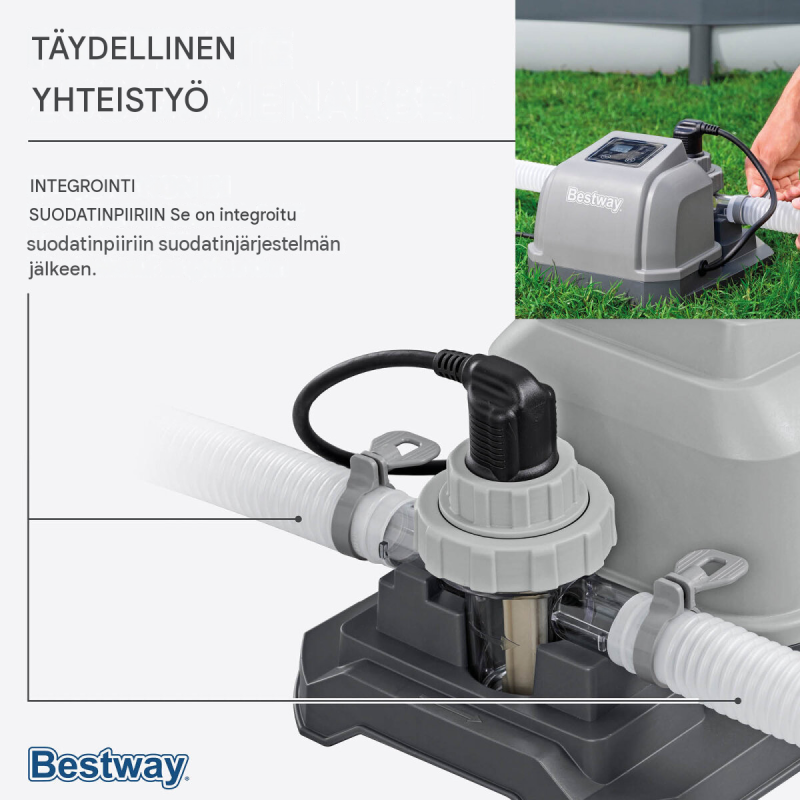 Bestway® Hydrogenic™ 2 g/h suolavesilaite altaille enintään 8.327 l