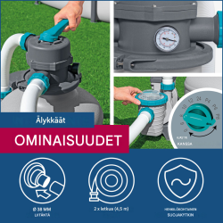 Bestway hiekkasuodatinjärjestelmä ajastimella, 230 W, 58497