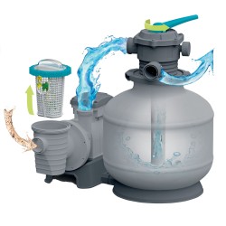 Bestway® Flowclear™ hiekkasuodatinjärjestelmä ajastimella, 8.327 l/h, 280 W, 58499