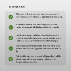Taitettava käsikärry TRUTZHOLM, pinkki, teleskooppikahva, 4 pyörää, 75 kg, 124 x 62 x 64 cm