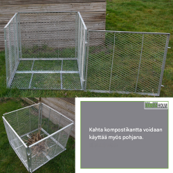 Kompostorin kansi tai pohja 80 x 80 cm, kuumasinkitty laajennettu metalli, 86 x 86 x 2 cm