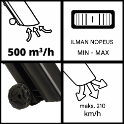 Einhell VENTURRO 18/210 lehti-imuri ja lehtipuhallin, 18 V, 210 km/h