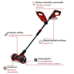 Einhell GE-CC 18/110 Li E-Solo akkusaumapuhdistin, 18 V, 2 harjaa