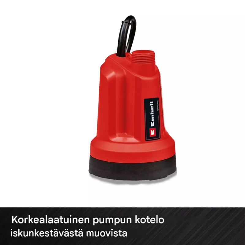 Einhell GE-SP 18 Li kirkasvesipumppu, 18 V, 5000 l/h, 4 m upotussyvyys