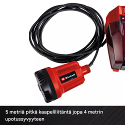 Einhell GE-SP 18 Li akkukäyttöinen kirkasvesipumppu, 18 V, 5000 l/h