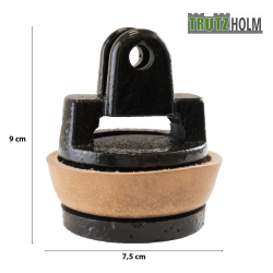 Varaosamäntä käsipumppuun tyyppi 75, 75 mm, valurauta, 4 mm nahkatiiviste