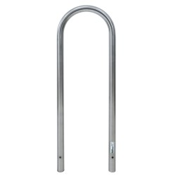 Polkupyöräteline 2 pyörälle ruostumaton teräs 1150 x 410 mm betonoitava 48 mm
