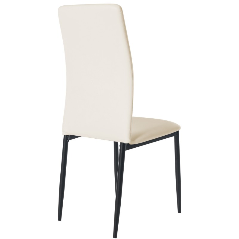 Moderni 6 ruokailutuolin setti sametti- tai keinonahkaverhoilulla