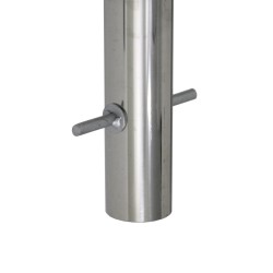 Polkupyöräteline 2 pyörälle, ruostumaton teräs, 1150 x 410 mm, betonoitava, 48 mm