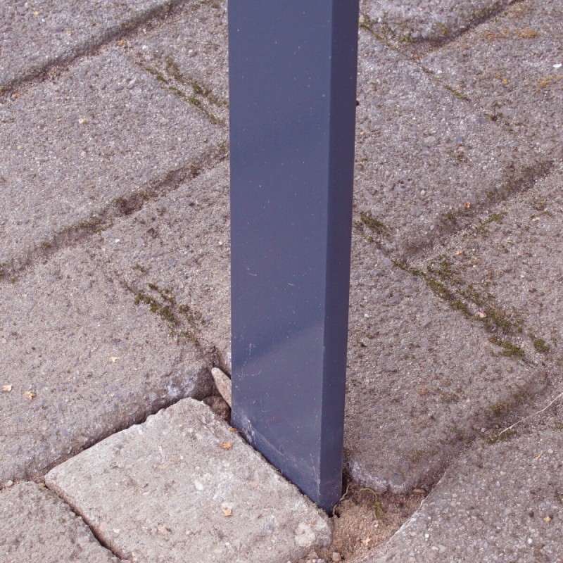 Polkupyöräteline 2 paikalle, 1150 x 760 mm, galvanoitu teräs, antrasiitti, betonointiin