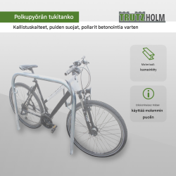 Pyöräteline 2 paikalle, kuumasinkitty teräs, 1150 x 990 mm, betonikiinnitys, 34857