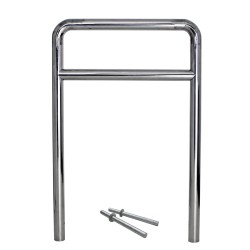 Polkupyöräteline 2 paikalle ruostumaton teräs 1180 x 780 mm 60 mm betonoitava