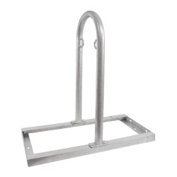 Polkupyöräteline 2 pyörälle kuumasinkitty teräs 900 x 840 x 400 mm harmaa