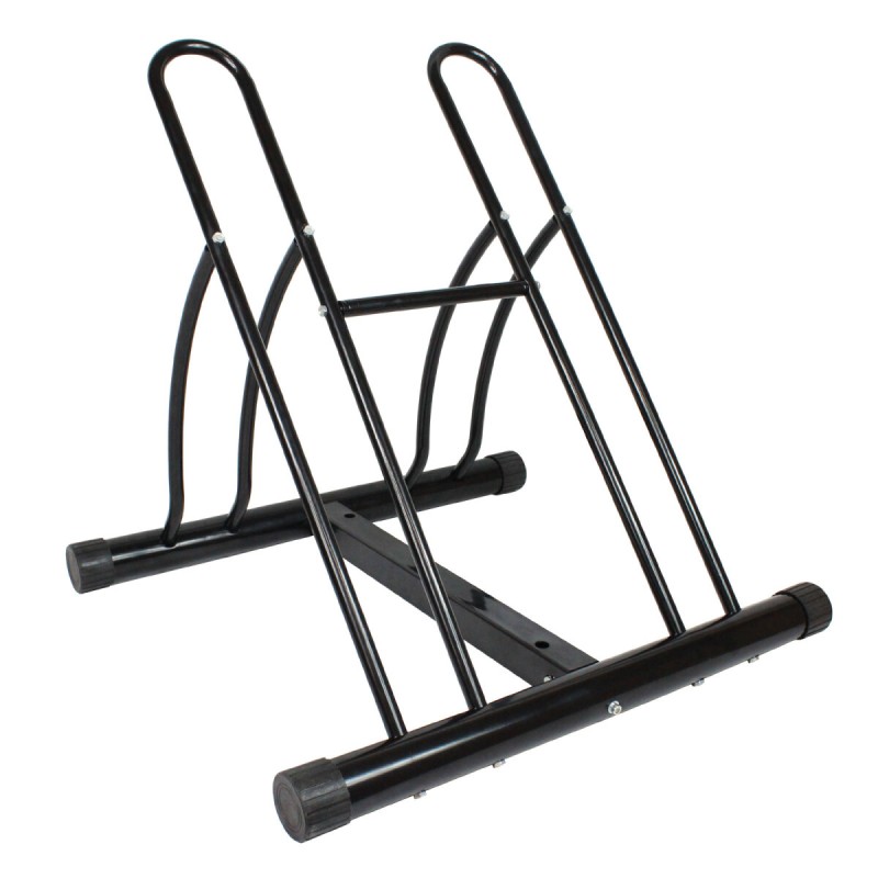 Polkupyöräteline 6 pyörälle, musta, 35–60 mm rengasleveyksille, 60 x 54,5 x 57 cm