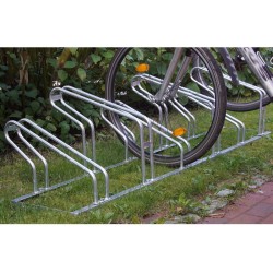 Polkupyöräteline 6 pyörälle, kuumasinkitty teräs, 210 x 45 cm, 2x3 moduulia