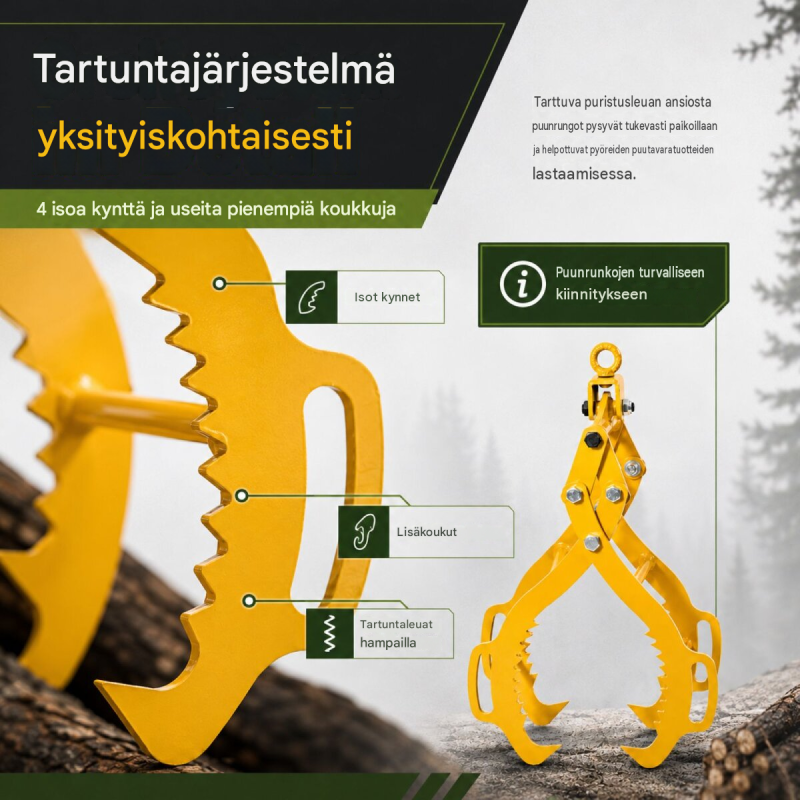 Kaksileukainen metsäpihdi SN75184, 1.200 kg, 760 mm, keltainen