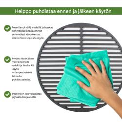 Emaloitu valurautainen grilliritilä Ø 34,3 cm, pyöreä, musta