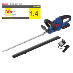 G de HS 18 201 05 akkupensasleikkuri 18 V 510 mm 2 0 Ah akku ja laturi