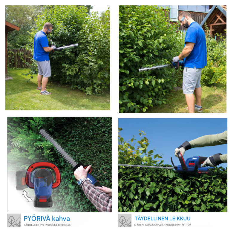 Güde HS 18-201-05 akkupensasleikkuri, 18 V, 510 mm, 2,0 Ah akku ja laturi