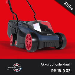 Akku­ruohonleikkuri, 18 V, Brushless, 320 mm, 4 Ah:n akku ja laturi